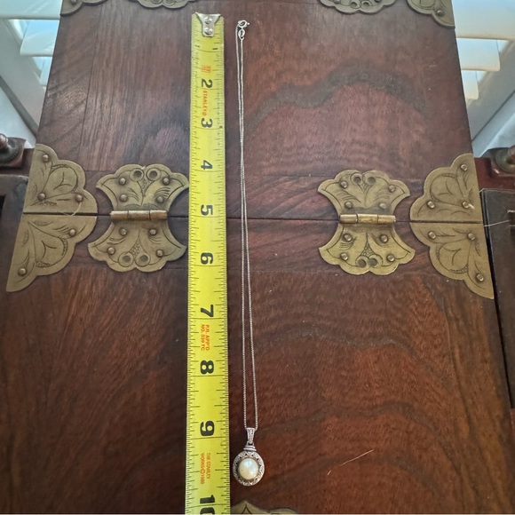 925 Sterling Pearl Pendant Necklace - Picture 5 of 5